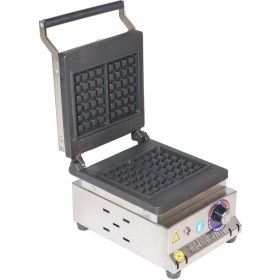 Resim Tekli Kare Waffle Makinası Gri / Tek Ebat 