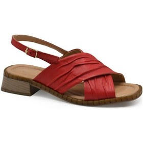 Resim Venüs Kadın Deri Sandalet 2512002y Kırmızı 