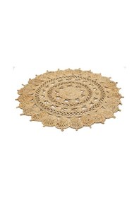 Resim Eko Halı Solo Ca-108 Natural Xw Yuvarlak veya Oval El Dokuma Naturel Jüt Hasır Halı - 150X150 