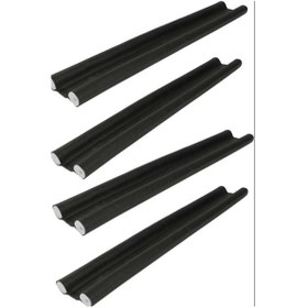 Resim 4 Adet Siyah Çift Taraflı Kapı Altı Rüzgar Soğuk Ve Haşere Önleyici Isı Yalıtım Süngeri 