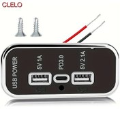 Resim Motion003 Clelo 12v 3 Portlu Usb Cift Usb A Tip C Pd Qc 3 0 Sarj Adaptoru 1 Takim 