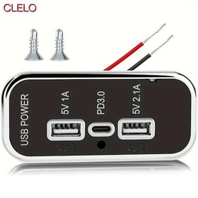Resim Motion003 Clelo 12v 3 Portlu Usb Cift Usb A Tip C Pd Qc 3 0 Sarj Adaptoru 1 Takim 