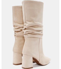 Resim Luna Kadın Bej Topuklu Çizme Bej 