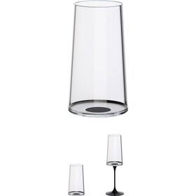 Resim Split Glass - Şampanya Bardağı - Siyah 