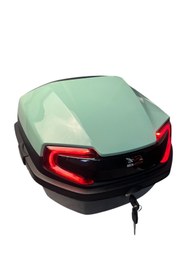 Resim GİZA MOTOR IŞIKLI- SIRT DAYAMALI MOTOSİKLET ÇANTASI METALİK AÇIK YEŞİL 