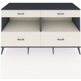 Resim Kronos Konsol 2 Raflı 4 Çekmeceli 176x59x99 Antrasit-aytaşı Antrasit-aytaşı 
