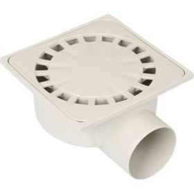 Resim Luxwares 25 x 25 Çamur Süzgeci Yer Sifonu Ø 100 Lük Yandan Çıkışlı 