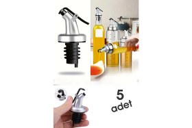 Resim Mediterian 5 Adet Yağdanlık Tıpası, Uçlu, Sızdırmaz, Kapaklı, 7 ml, Gümüş, Çoklu Paket 