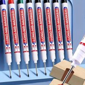 Resim 5 Adet Uzun Uçlu Marker Kalemler - Su Geçirmez, Ahşap İşleri, İnşaat, DIY El Sanatları İçin Kanamayan Mürekkep - Orta Nokta, Ahşap, Plastik, Cam, Metal, Suni Deri, İnşaat Araçları Üzerinde Çok Yönlü Kullanım|Şık Kalem Tasarımı|Su Geçirmez Mürekkep, Ahşap İşleri Araçları 