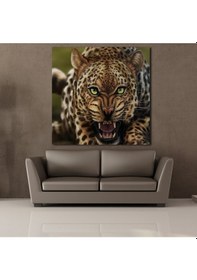 Resim Leopar Kanvas Tablo 25x25cm 