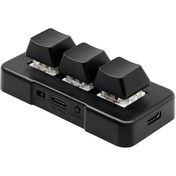 Resim Maiyame Mk321-pro 3 Tuşlu Mini Özelleştirilmiş Klavye Mekanik Mavi Anahtarlı Usb+2.4g+bt Bağlantıl Klavye 