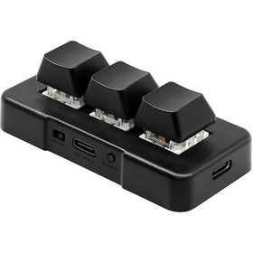 Resim Maiyame Mk321-pro 3 Tuşlu Mini Özelleştirilmiş Klavye Mekanik Mavi Anahtarlı Usb+2.4g+bt Bağlantıl Klavye 