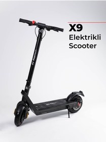 Resim PiranTech X9 Elektrikli Scooter - Çıkartılabilir Bataryalı 850W Katlanabilir Scooter 