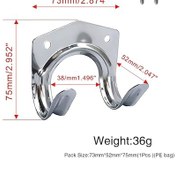 Resim Padalink Metal Depolama Kancaları 5'li Set - Çelik U-şekilli Bahçe Araçları, Sopa, Hortum Gömme Kancaları - Pas Koruma Kaplama, Kolay Kurulum 