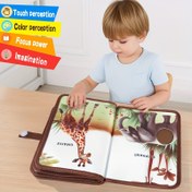 Resim Bebeğin farklı malzemeleri hissetmesini sağlayacak hayvan dokunuşlu kitap Çocuk oyuncakları Duyusal gelişimi teşvik etmek Hayvan tanımayı geliştirmek Bulmaca resimli kitap Erkek ve kız çocukları için Paskalya hediyesi 