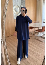 Resim Kahijab Arlena Premium Rayon Takım - Lacivert Lacivert 