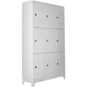 Resim JESSAN OFİS Ofis 9 Lu Standart Soyunma Dolabı Gri 