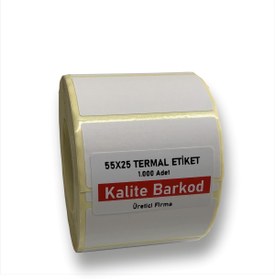 Resim Kalite Barkod 55x25 Termal Etiket | Rulo Barkod Etiketi 