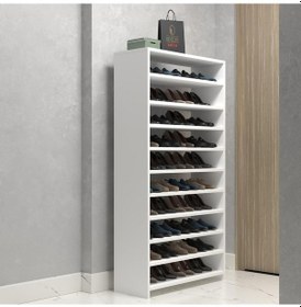 Resim Kenzlife Ayakkabılık Konevi Mat Beyaz Suntalam 155 080 30 Kırk Çift Ayakkabı Kapasitesi Arkalıksız Beyaz 