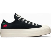 Resim Converse Siyah Kadın Deri Lifestyle Ayakkabı A08862C Chuck Taylor All Star Lı 