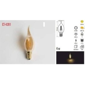 Resim Cata 10 Adet Ct-4281 Rustik Ampul (4W) 