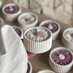 Resim Resin Döküm Kalıpları Diy2pcs Papatya Mum Kupası Ev Masaüstü Atmosfer Dekorasyonu Tatil Hediyesi Resin Plaster El Sanatları Hediyesi Silikon Kalıp 
