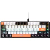 Resim İmıce Gk-690 Type-c Kablosuz Mekanik Klavye Siyah Turuncu Beyaz 