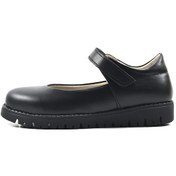 Resim Onlo O.162 Deri Siyah Bantlı Ortopedik Kız Çocuk Okul Ayakkabı Siyah 