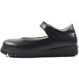 Resim Onlo O.162 Deri Siyah Bantlı Ortopedik Kız Çocuk Okul Ayakkabı Siyah 