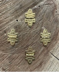 Resim Beşel Yonca Dekoratif Mini Tavla Ve Kutu Menteşe Sarı Renk 8 Adet 