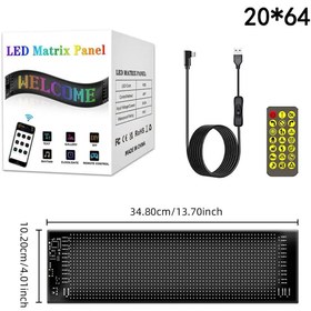 Resim Teknotopia LED Matrix Panel 35CM Dijital Ekranlı Kumandalı App Uygulama Kontrolü Tabela, Araba, Kamyon, Tır 
