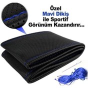 Resim Chevrolet Captiva Direksiyon Kılıfı / Mavi Dikişli 2664 