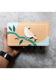 Resim Dal Üstünde Kuş Temalı Bölmeli Duvar Anahtarlık Modern Askılık Dekor Diğer 