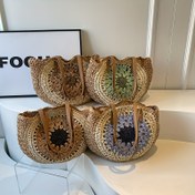 Resim El Yapımı Hasır Örgü Plaj Çantası - Boho Chic Renk Bloklu Desenli, Çiçek ve Geometrik Motifler, Çift Kulplu & Fermuarlı Kapatma, Hafif Polyester Astar, Sahil Gezileri, Üniversite, Tatil İçin Yüksek Kaliteli Plaj Çantası, Rustik Estetik, Sağlam Yapım, Şık Taşıma Çantası, Günlük Seyahat, Dayanıklı Dokuma, Omuz Askılı, Moda Tutkunları İçin 