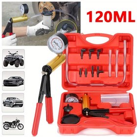 Resim El Tipi Vakum Pompası Seti – Araç Fren Yağı Değiştirme, Motorlu Bisiklet/Kamyon/Fren Emiş Aparatı ve Debriyaj Hava Boşaltma Aracı 