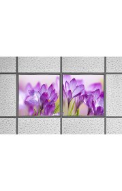 Resim Gök Panel 60X60 LED Panel Aydınlatma Armatür Avize Sıva Altı Desenli 1x2 Ikili Grup 46510889SA 