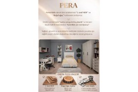 Resim Arion Kids Pera MDF Başlık 100'lük Bazalar için 115 Cm Genişliğinde 