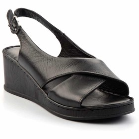 Resim Bambi Siyah Leather Kadın Dolgu Topuklu Ayakkabı K05466057003 