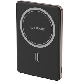 Resim Lapas Lp-pw003 Ultra İnce Hızlı Şarj Özellikli Wireless Powerbank 5000mah 15w Gri 