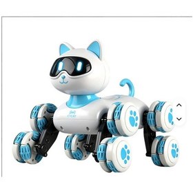 Resim 2.4 Ghz Uzaktan Kumandalı Sarjlı Dans Eden 8 Tekerli Akıllı Robotik Kedi Sesli Işıklı 19 Cm 