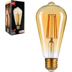Resim Ledx St-64 Kırılmaz Gövde 4,5 Watt Düz Rustik Ampul 
