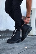 Resim Mida Shoes Siyah Deri Erkek Yarım Bilek Bot 