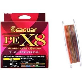 Resim Seaguar Pe X8 Grandmax 150mt 0,165mm 8 Örgü Multi Color Spin İp Misina 