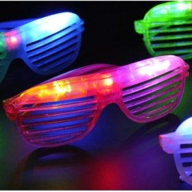 Resim LED Işıklı Renkli Panjur Gözlük 12 Adet 
