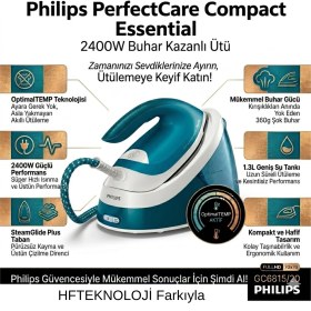 Resim Philips Perfectcare Compact Essential 2400 W Buhar Kazanlı Ütü 