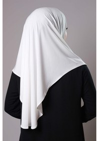 Resim Hürrem Bone Krem Pratik Hazır Geçmeli Tesettür Eşarp Sandy Kumaş Düz Hijab 2308 40 