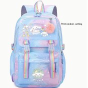 Resim For Cinnamoroll için Hafif Sırt Çantası - Büyük Kapasite, Ayarlanabilir Askı, Peluş Top Şık, Polyester Astar, Fermuar Kapanışı, Pembe ve Mavi Sevimli Karikatür Tasarımı, Seyahat ve Okul için Mükemmel, Okul Sırt Çantası 