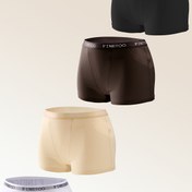 Resim 4'lü Kadın Düz Renk İç Çamaşırı, Harf Baskılı Elastik Bel Bandı, Rahat ve Hava Alan Düz Paça Pantolon, Kadın İç Giyim 