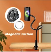 Resim Gaojunshop01 Black Manyetik Ayaklı Yatak Başı Masaüstü Çok Amaçlı Esnek Telefon Tablet Askılığı Siyah 
