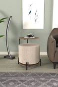 Resim VİLİNZE Çok Amaçlı Metal C Sehpa Puf Seti 